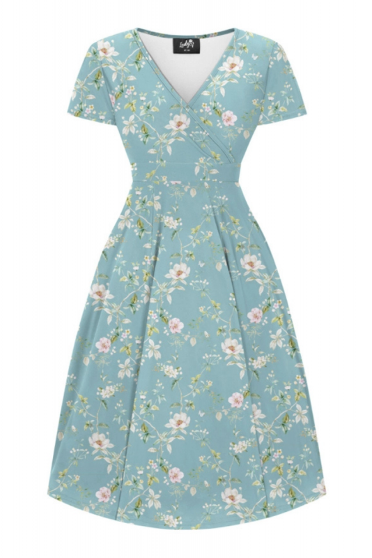 Swing Dress, LYRA Teal Summer Floral