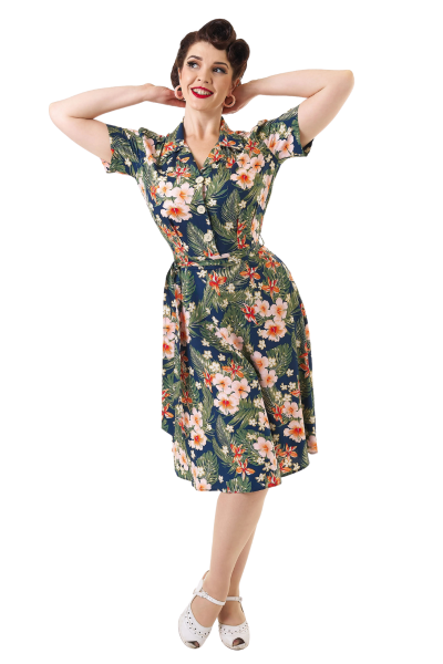 Dress, PRETTY RETRO 40s Shirt Tiki