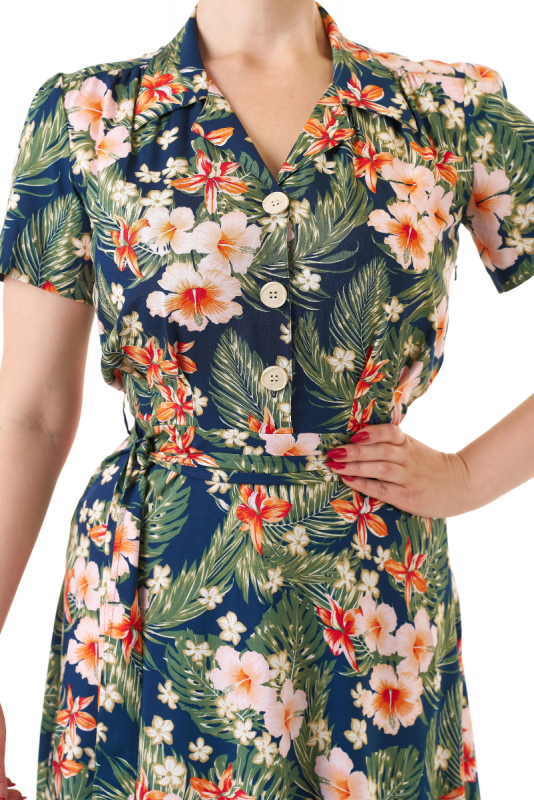 Dress, PRETTY RETRO 40s Shirt Tiki