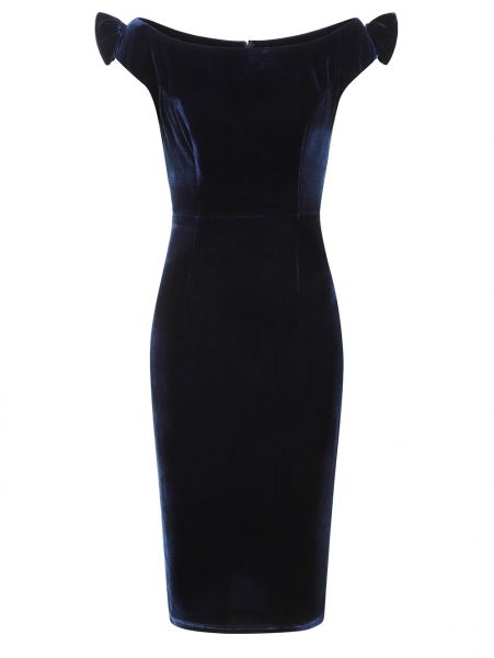 Pencil Dress, SUANNA Velvet Navy