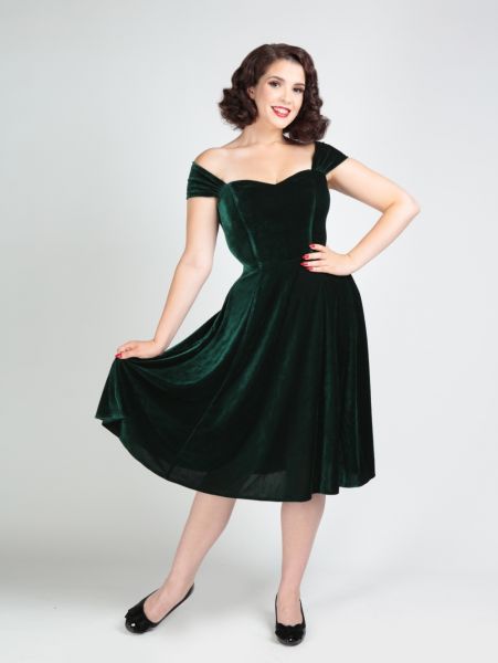 Swing Dress, KARIN Velvet Green