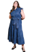 Maxi Dress, RUFFLE Denim Plus