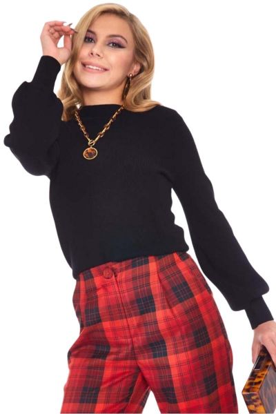 Knitted Sweater, BALLOON Sleeve (6854)