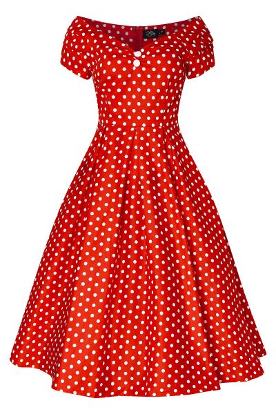 Swing Dress, LILY 50s Red Polka (873-31)