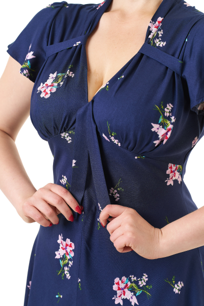 Dress, PRETTY RETRO Tea Blue Floral