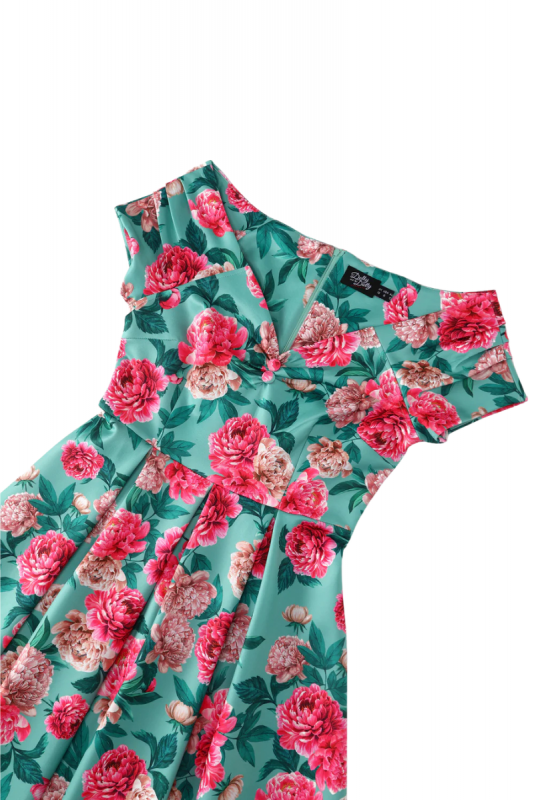 Swing Dress, LILY 50s Pink Peony (873)