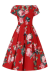 Swing Dress, LILY 50s Scarlet Rose (873)