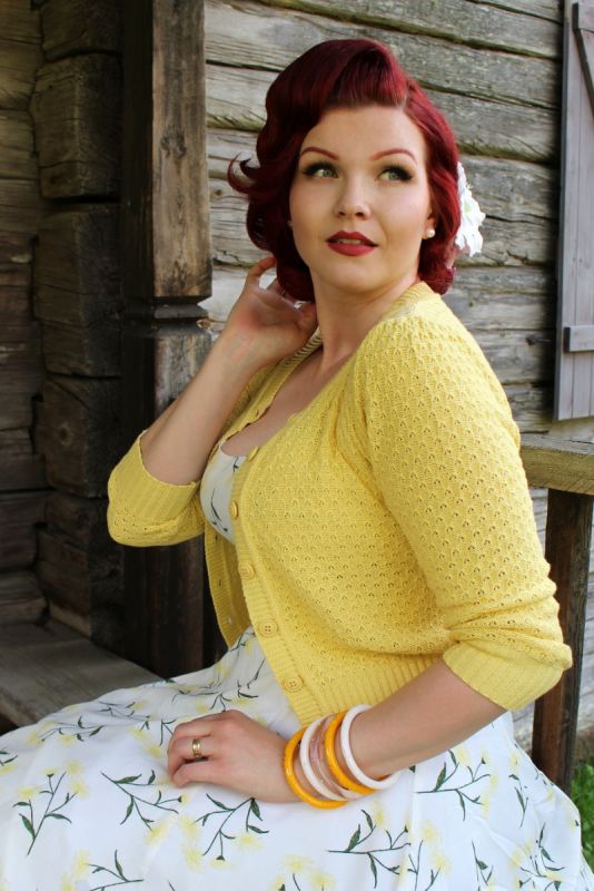 MAK Cardigan, Pat 50s Baby Yellow