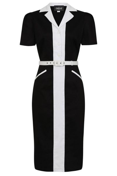 Pencil Dress, BERTA Contrast Black