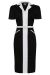 Pencil Dress, BERTA Contrast Black