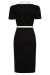 Pencil Dress, BERTA Contrast Black