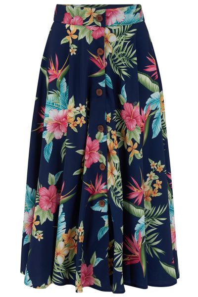 Swing Skirt, ROCK'N ROMANCE Beverly Honolulu Navy