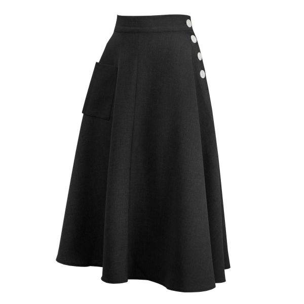 Skirt, 40s WHIRLAWAY Black