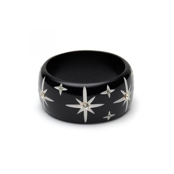 Bracelet, SPLENDETTE Black Starburst Extra Wide