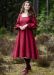Linen Dress, SON DE FLOR Carmen Marsala Red