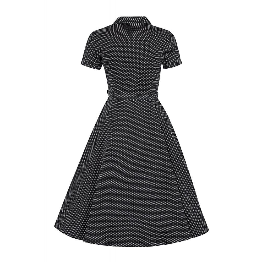 Kellomekko, CATERINA Mini Polkadot Black Dressy Collectif mekko S UK10, uusi, Vaatteet ja