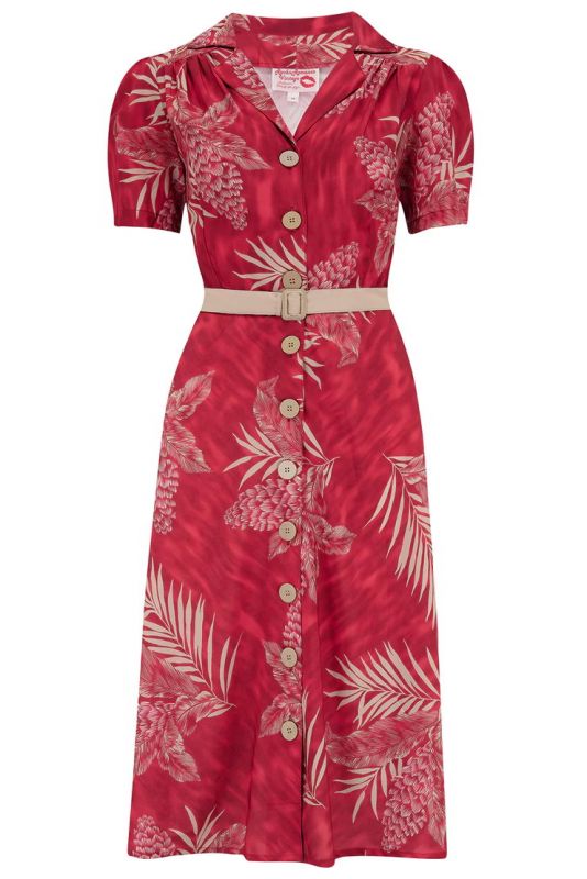 Shirtwaister Dress, CHARLENE Ruby Palm