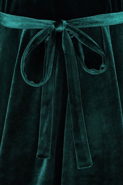 Swing Dress, LYRA Emerald Velvet