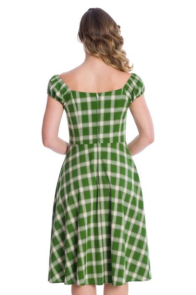 Swing Dress, PICNIC CHECK Green (16621)