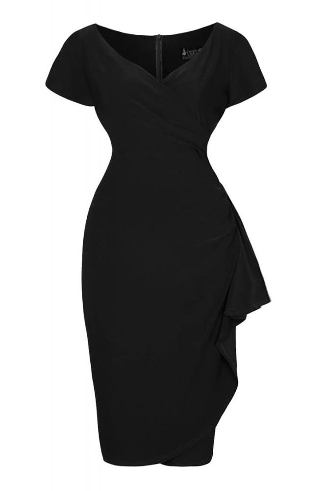 Pencil Dress, ELSIE Liquorice Black - Dressy