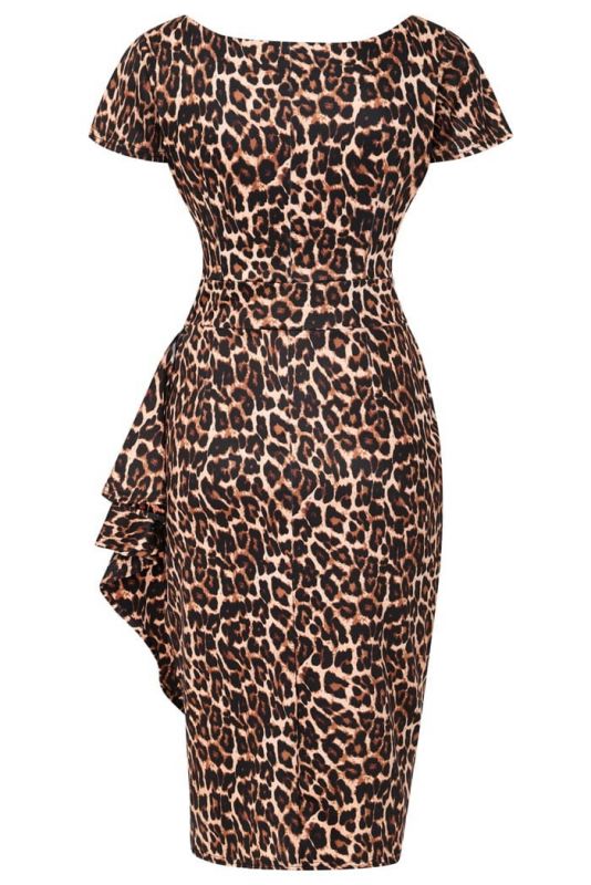 Pencil Dress, ELSIE Leopard