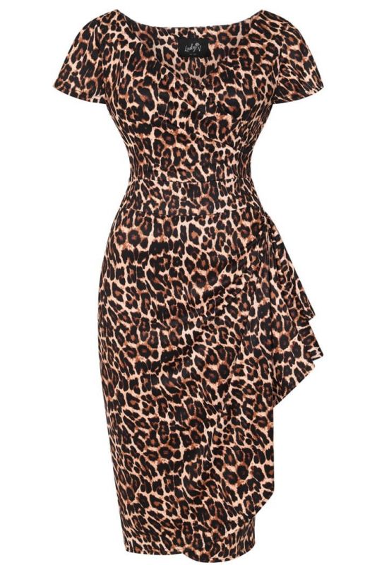 Pencil Dress, ELSIE Leopard