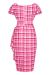 Pencil Dress, ELSIE Pink Gingham