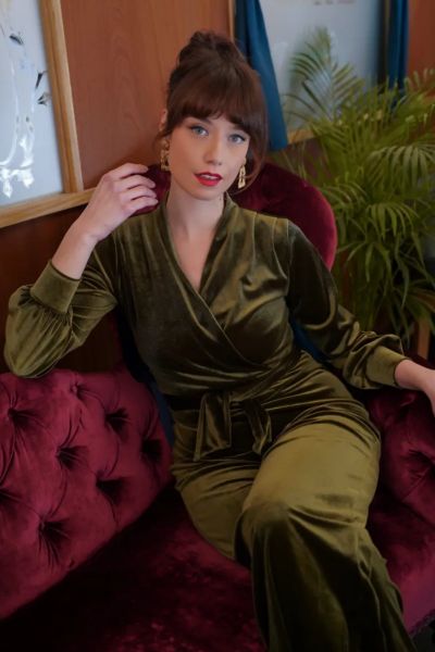 Haalari, VERY CHERRY Emmylou Steam Velvet Olive