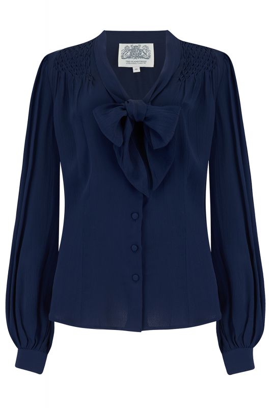 Blouse, SEAMSTRESS OF BLOOMSBURY Eva Navy