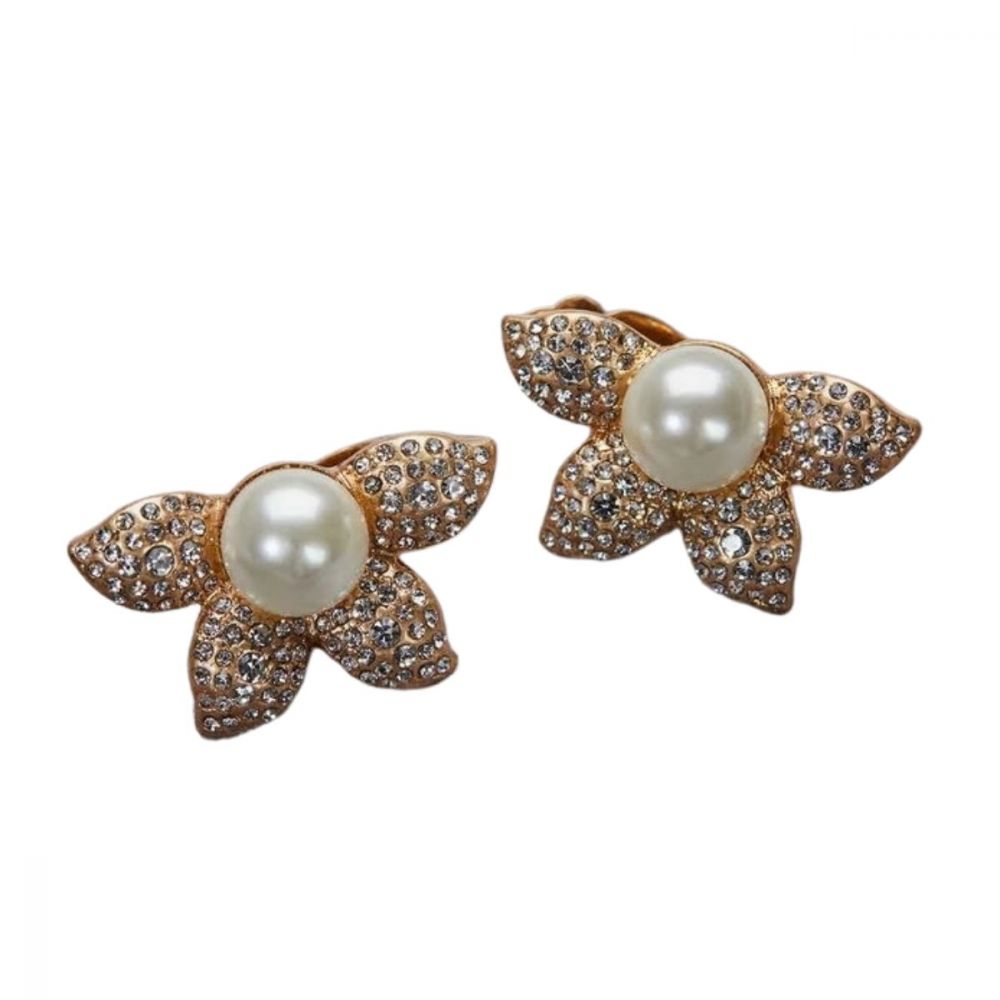 Earrings 50s FLOWER Clip Dressy