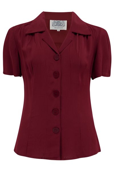 Blouse, SEAMSTRESS OF BLOOMSBURY Grace Vintage Wine
