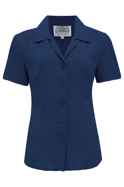 Blouse, SEAMSTRESS OF BLOOMSBURY Grace Vintage Navy