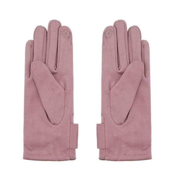 Gloves, BOW Rose Pink