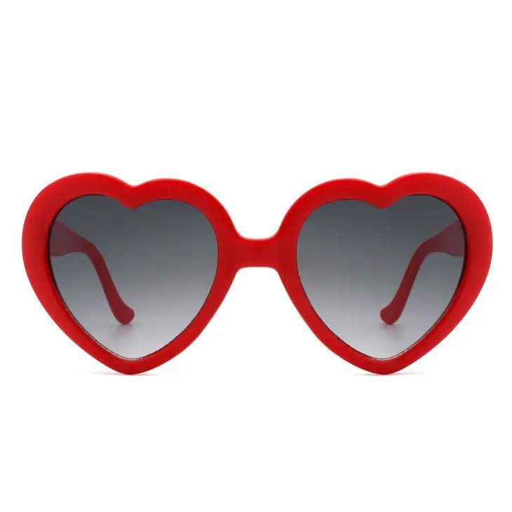 Sun glasses, RETRO HEART Red