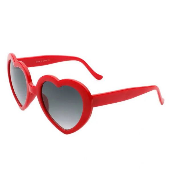 Sun glasses, RETRO HEART Red