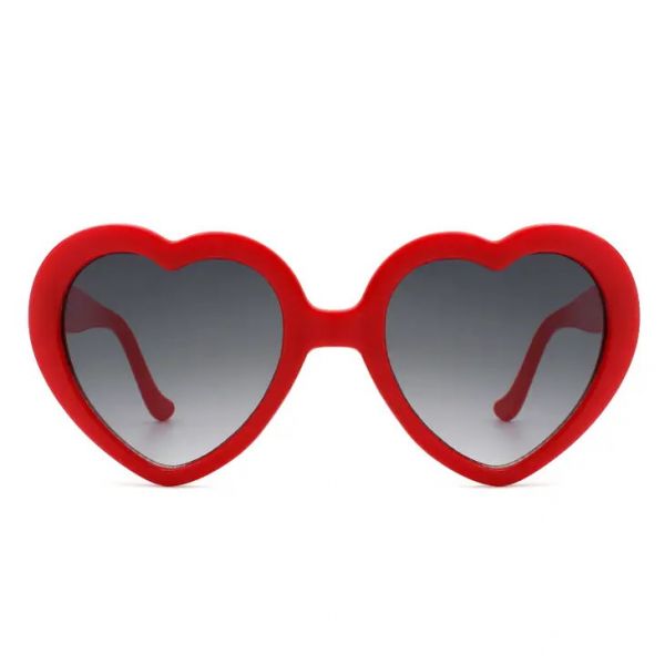Sun glasses, RETRO HEART Red