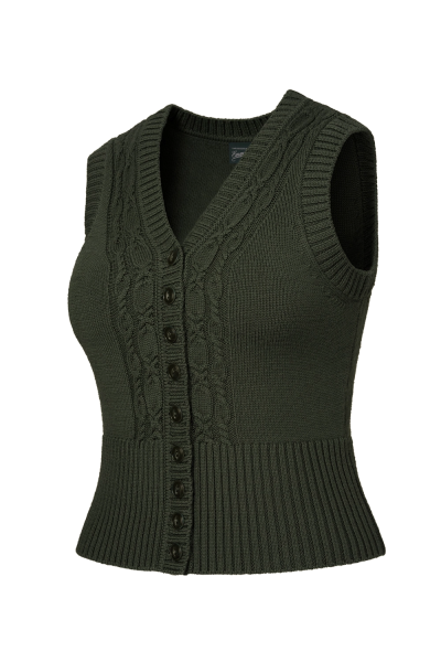 EMMY Vest, Sassy Sweater Pine Green