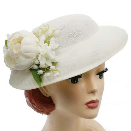 Hat & Flowers, MIRANDA's White & Ivory Flowers