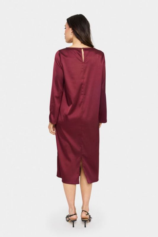 Satin Dress, ZHAFIA Burgundy