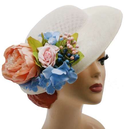 Hat & Flowers, MIRANDA's White & Pastel Floral