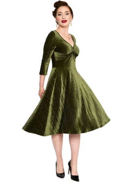 Swing Dress, IVA Olive (9307)