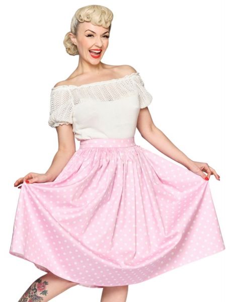 Swing Skirt, JASMINE Pink Polka