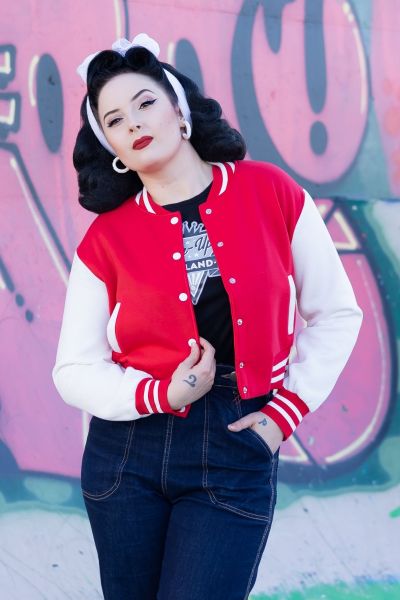 Baseball Jacket, Red