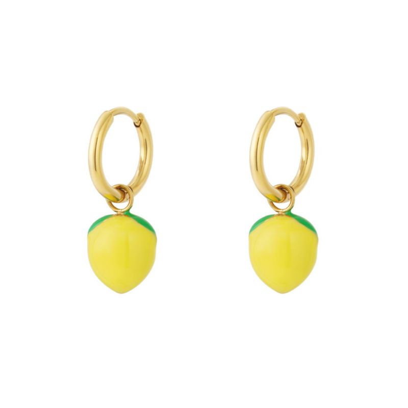 Earrings, LEMON
