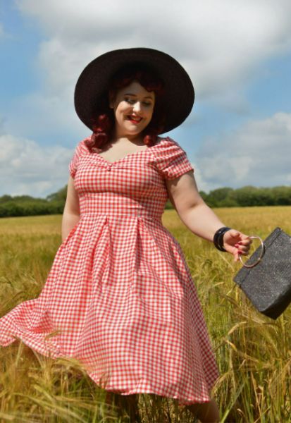 Kellomekko, LILY 50s Red Gingham (873)