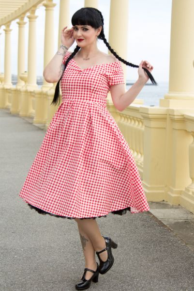 Kellomekko, LILY 50s Red Gingham (873)