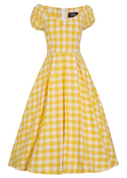 Kellomekko, LILY 50s Yellow Check (873)