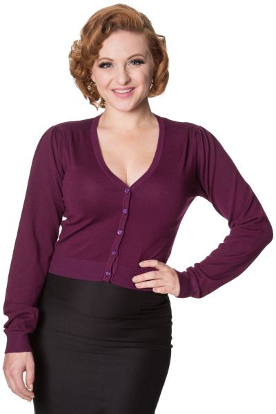Cardigan, LITTLE LADY Plum (3115)