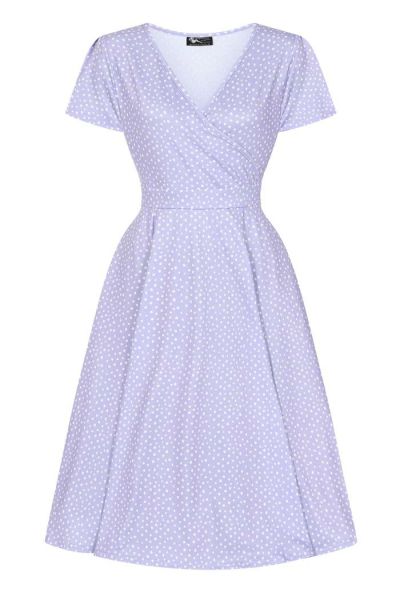 Swing Dress, LYRA Lilac Polka