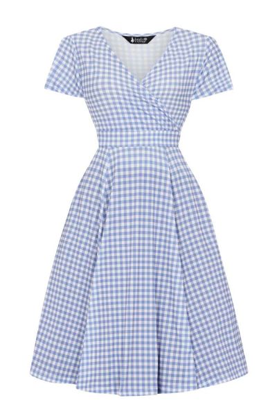 Swing Dress LYRA MINI Blue Gingham